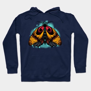 Neotraditional moth Hoodie